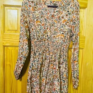 Boho Floral Long Sleeve Dress